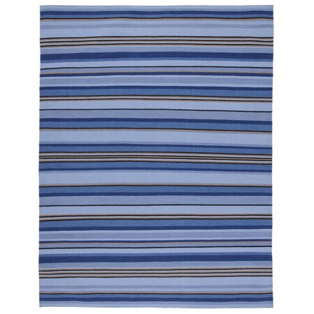 Safavieh 6 x 9 ft. Striped Kilim Hand Loomed Rectangle Area Rug Blue & Rust STK601M-6